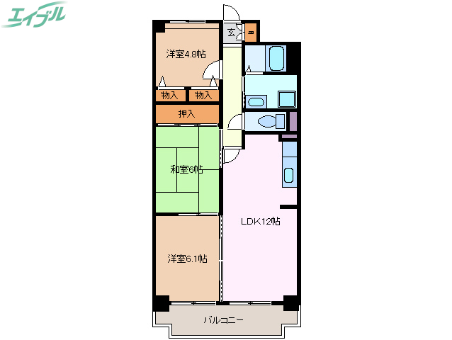 ブランルージュ南町の間取り