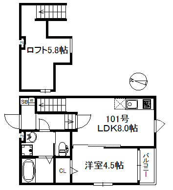 アイリスサンタ久留米の間取り