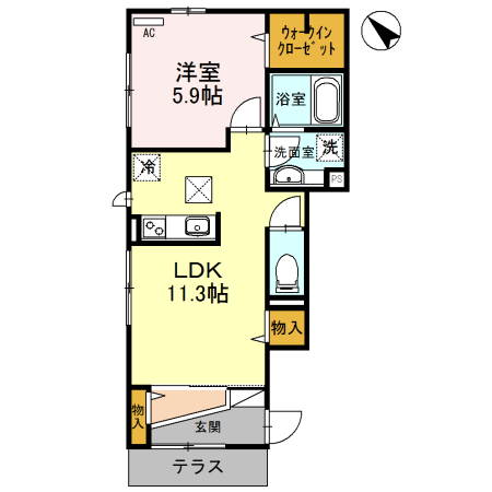 エレスチャルI小野原の間取り