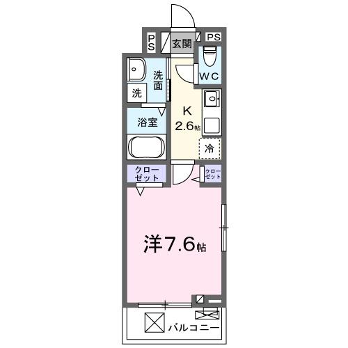 堺市堺区文珠橋通のアパートの間取り