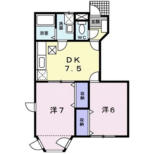 ニュークレストール立花台の間取り