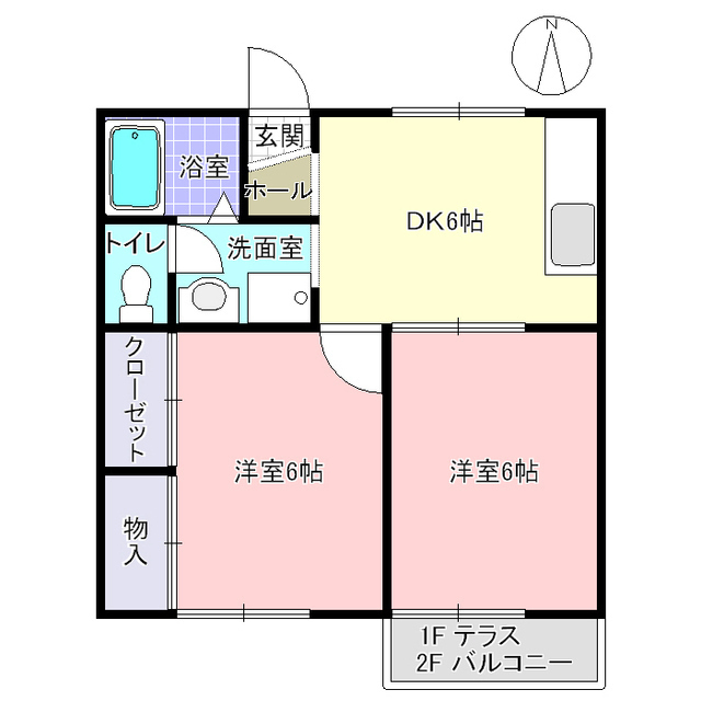 シティハイム岩名の間取り