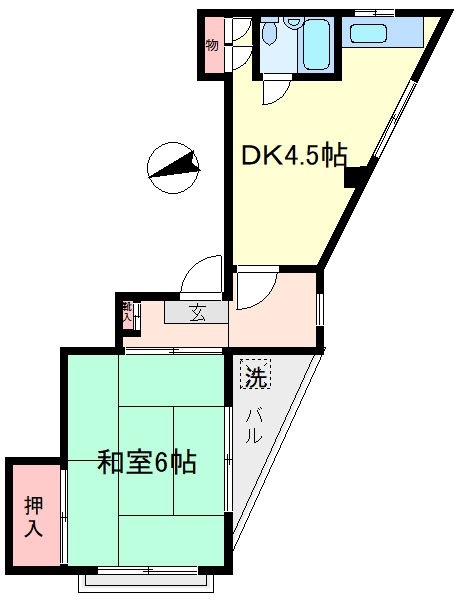 清瀬市上清戸のアパートの間取り