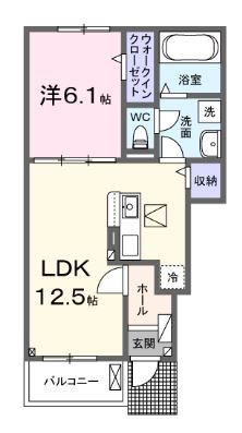 東近江市林田町のアパートの間取り