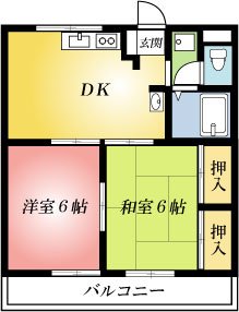 高槻市東五百住町のマンションの間取り