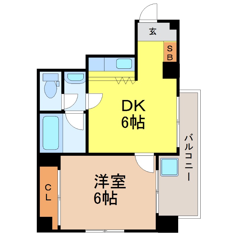 名古屋市中区金山のマンションの間取り