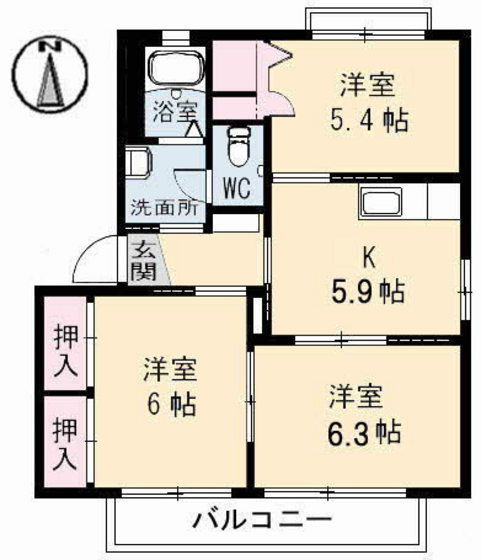 ロフティ　参番館の間取り