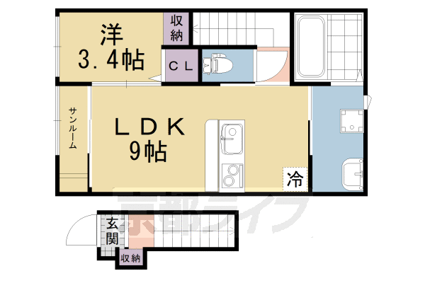 ＣＬＡＳＳＯ　ＳＥＣＯＮＤＯ伏見稲荷の間取り