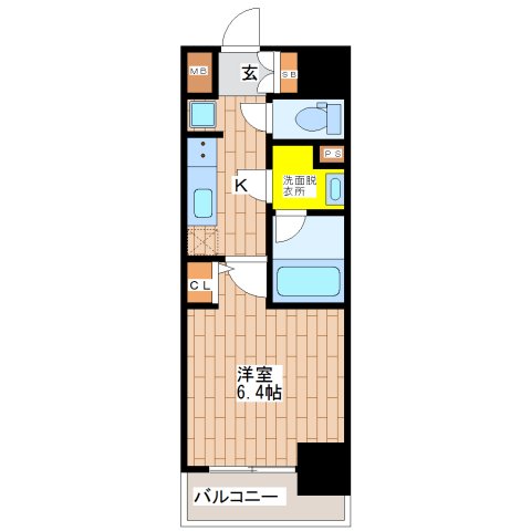 大阪市生野区巽中のマンションの間取り