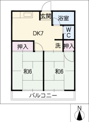 シティハイム白雲の間取り