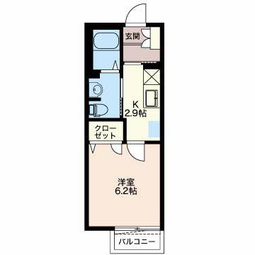 御殿場市竈のアパートの間取り