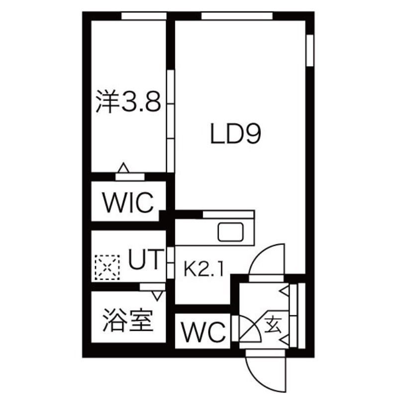 【ラムーン発寒　仮）発寒4条7丁目MS　B棟の間取り】