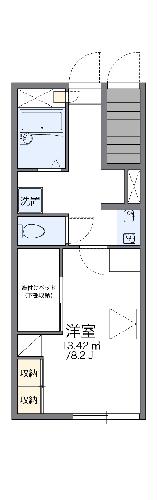 レオパレスチェリーコーポ輝の間取り