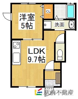 久留米市大石町のアパートの間取り