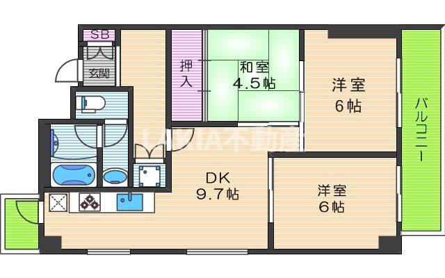 エレガントライフ堂ヶ芝の間取り