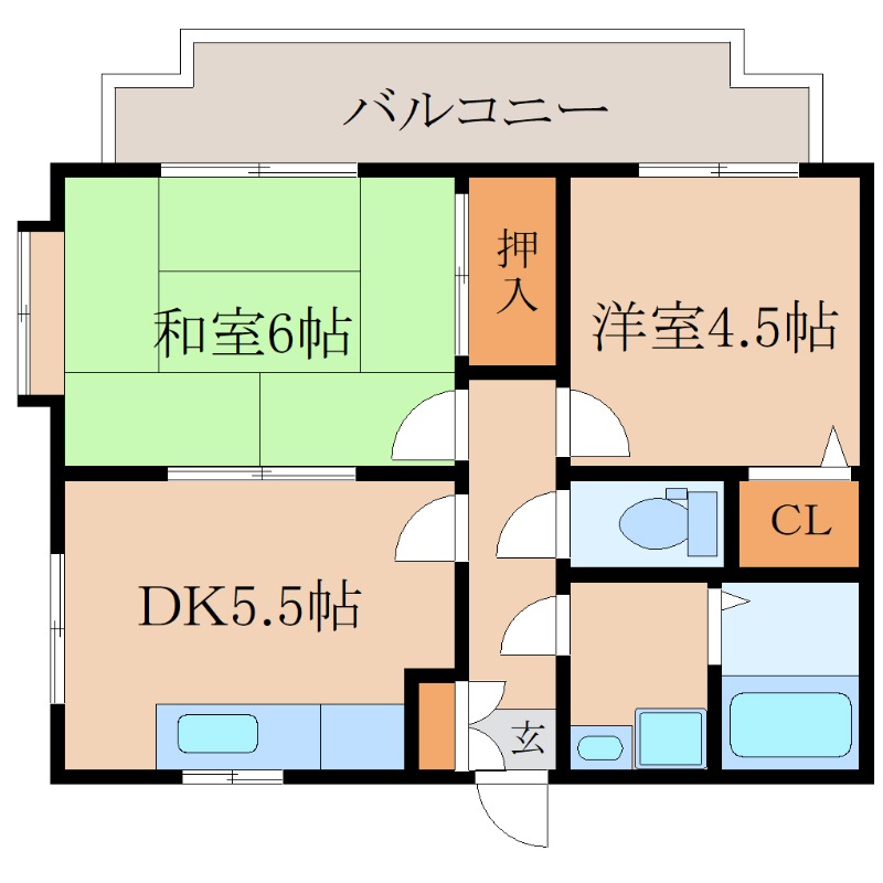 リバーサイドたなかの間取り