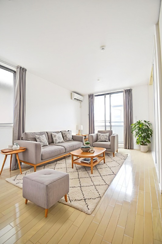 居室・リビング　ＣＧ画像の為実際は家具・家電の設置無し。