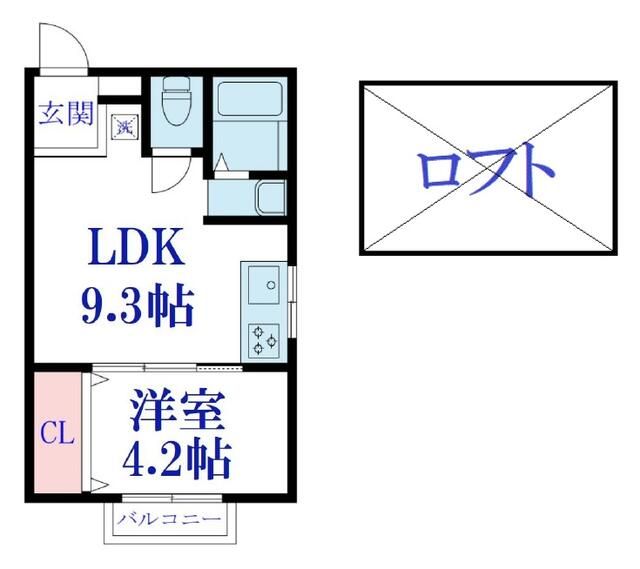 千葉都市モノレール 作草部駅 徒歩12分 2階建 築7年の間取り写真
