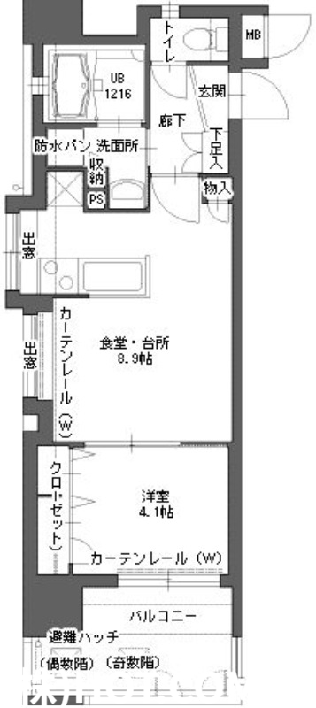 地下鉄空港線 祇園駅 徒歩9分 15階建 築20年の間取り写真