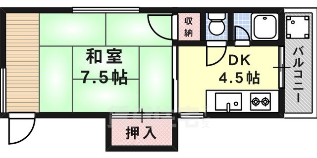 田中ハイツの間取り