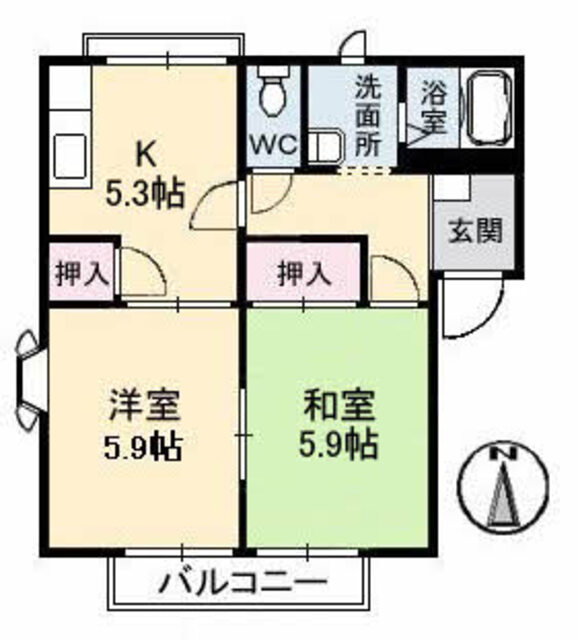 パシフィックコート　IIの間取り