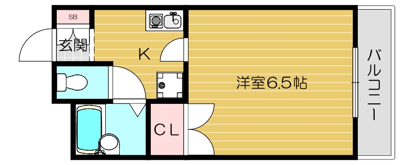 守口市大庭町のマンションの間取り