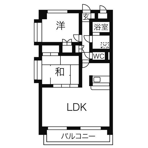 名古屋市千種区東明町のマンションの間取り