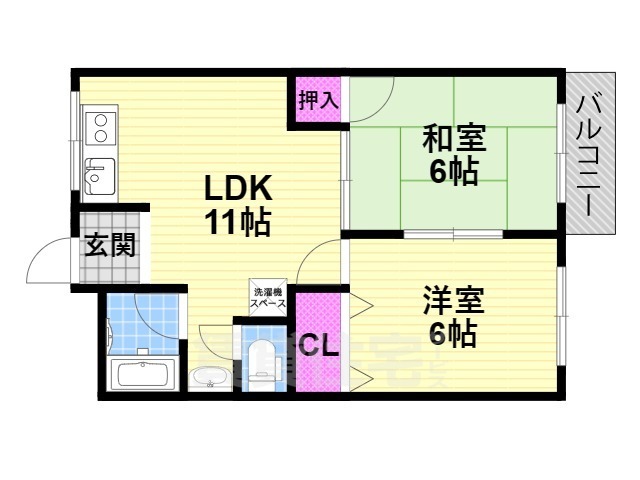 ウィンドヒル住道の間取り