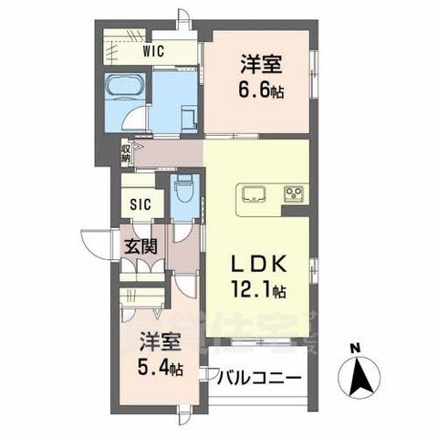 堺市西区鳳北町のマンションの間取り