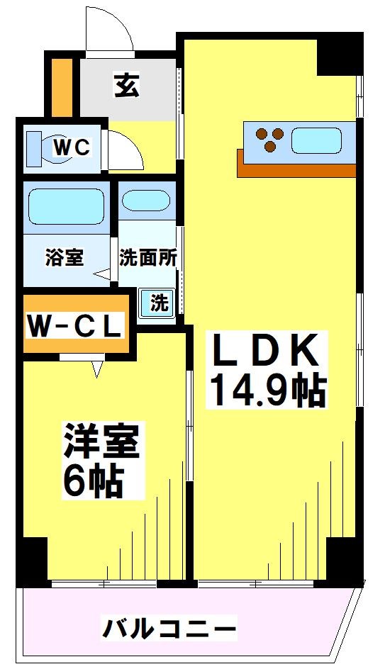 東京都府中市府中町１（マンション）の賃貸物件の間取り