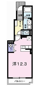 姫路市白浜町寺家のアパートの間取り