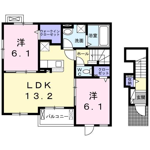 トレーフルコートの間取り