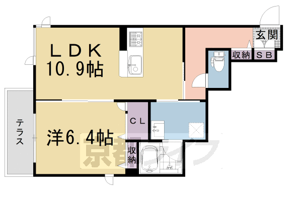 シャーメゾン和善鳴滝の間取り