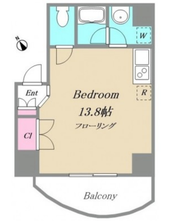 港区虎ノ門のマンションの間取り