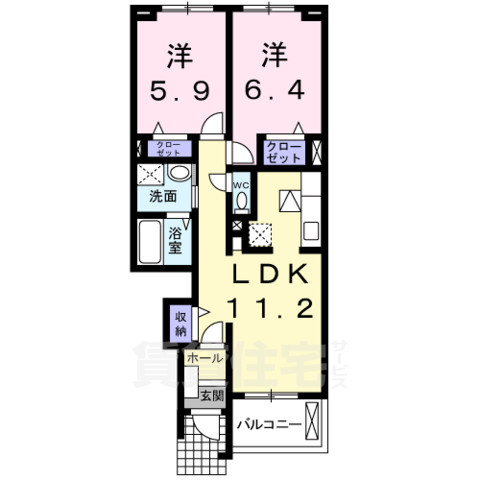 【サニーカーサ1の間取り】