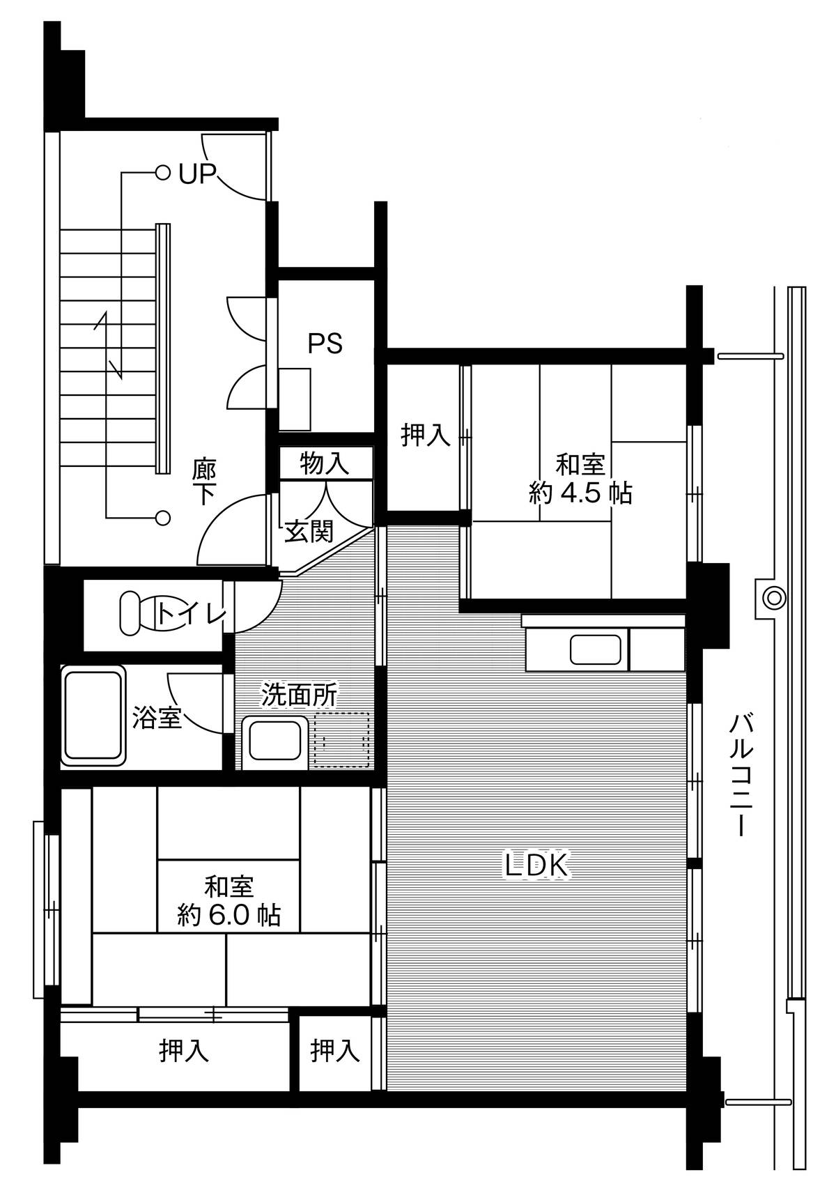 【小千谷市大字桜町のマンションの間取り】