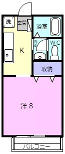 伊賀市上野茅町のアパートの間取り