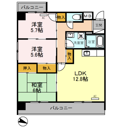 グリーンビュー西町の間取り