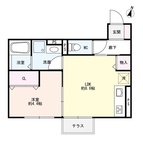 スカイコートA棟の間取り