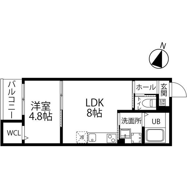 泉佐野市笠松のアパートの間取り