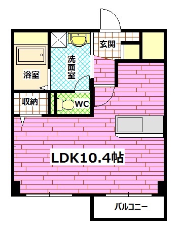 安芸郡府中町鶴江のマンションの間取り