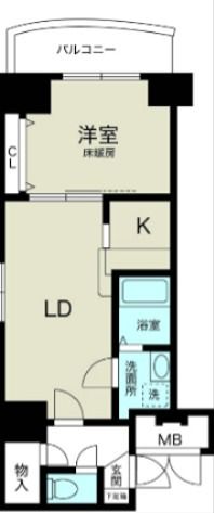 大阪市淀川区宮原のマンションの間取り