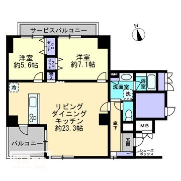 ガーデンテラス丸亀町参番街ウエストレジデンスの間取り