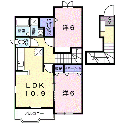 グレイスＫ　Ｄの間取り