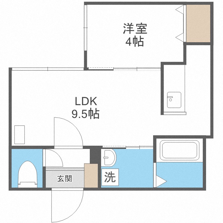 ぴあ南１７条の間取り