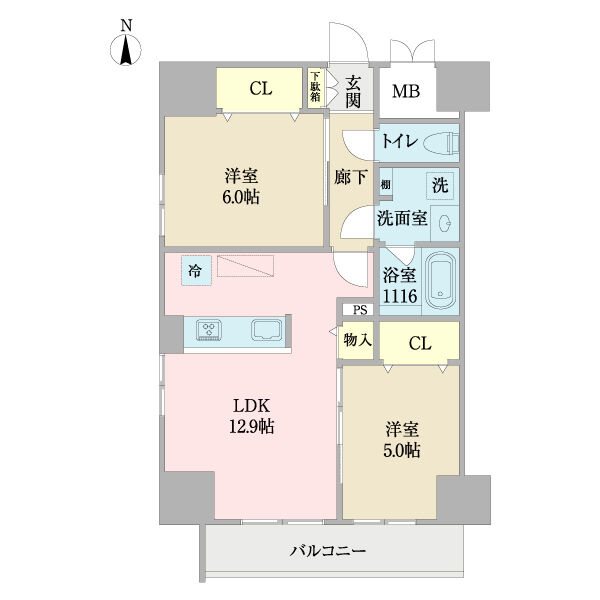 名古屋市千種区池下のマンションの間取り