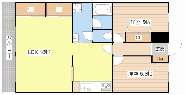 サンハイツ南志賀の間取り