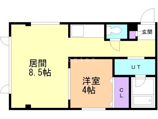 札幌市東区北十二条東のマンションの間取り