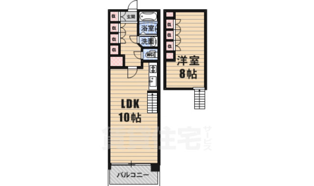 大阪市港区築港のマンションの間取り