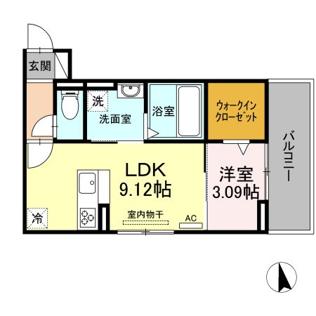 エスペランサ旭　Ｂ棟の間取り